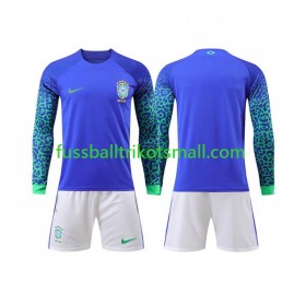 Fußballtrikots Brasilien Kinder FIFA WM 2022 Langarm Auswärts-trikot kaufen